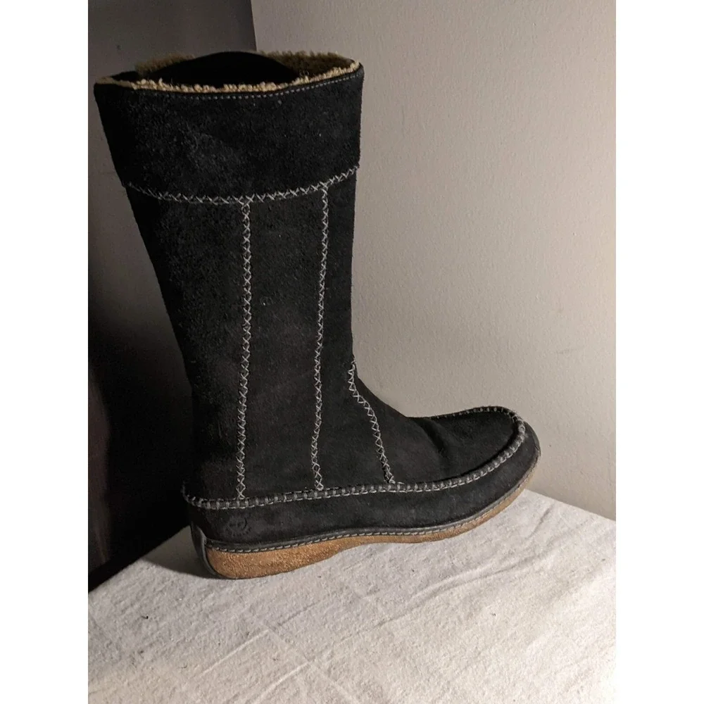 Timberland Fauna Waterproof Black Suede Boots Womens US 6 - Picture 5 of 8